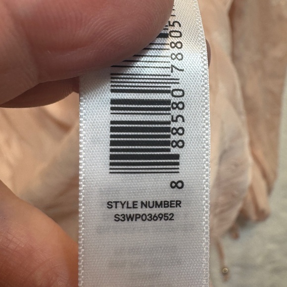 Joe Fresh Roxy Earle Swimsuit Cover-Up Womens Size 3X Peach Sheer V-Neck Blouse - Picture 5 of 8